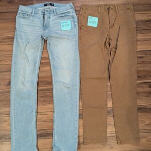 Hollister Men's Slim Jeans in Light Blue